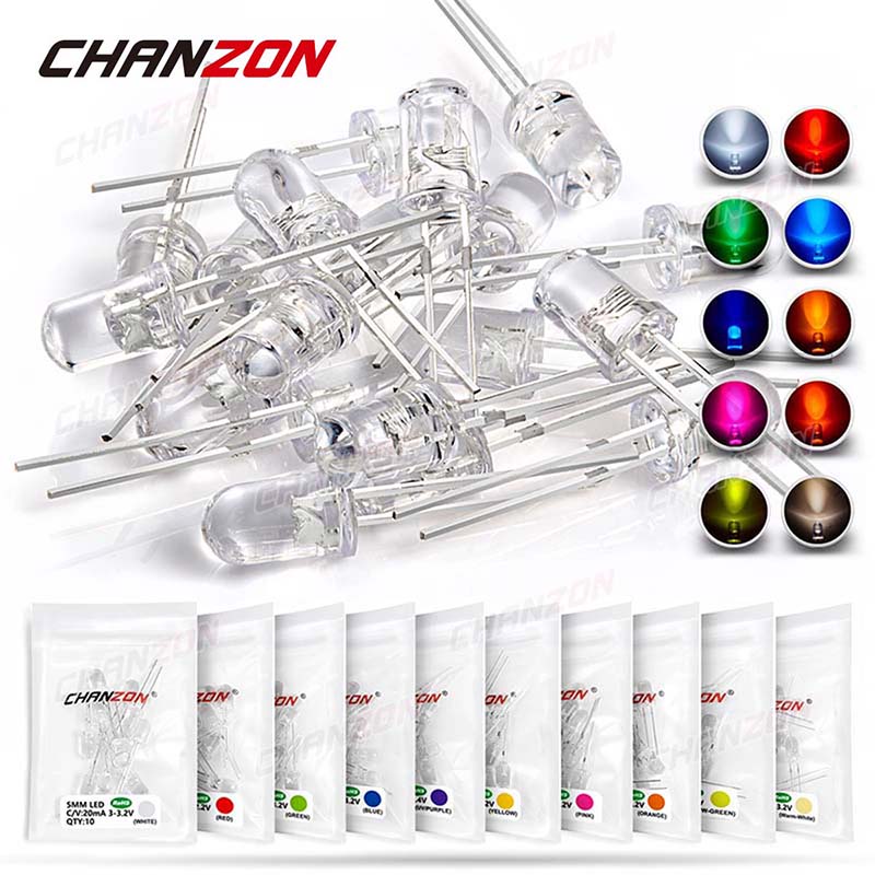 Hobby Diy Electronics Kit - 100pcs 5mm LED 다이오드 키트 발광