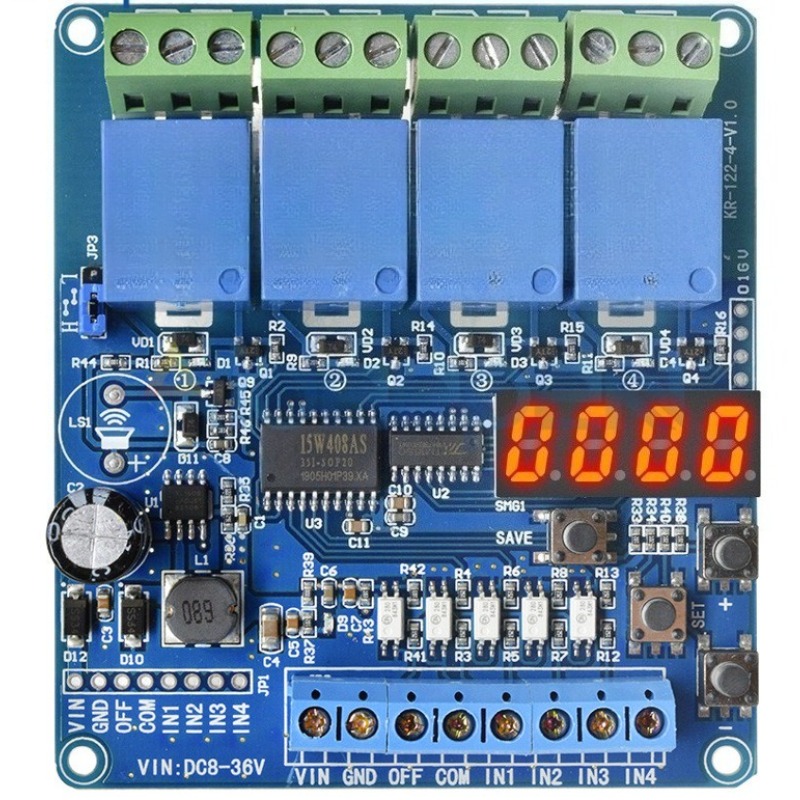Useful Diy Electronics Projects - 4 채널 다기능 릴레이 모듈 8-36V