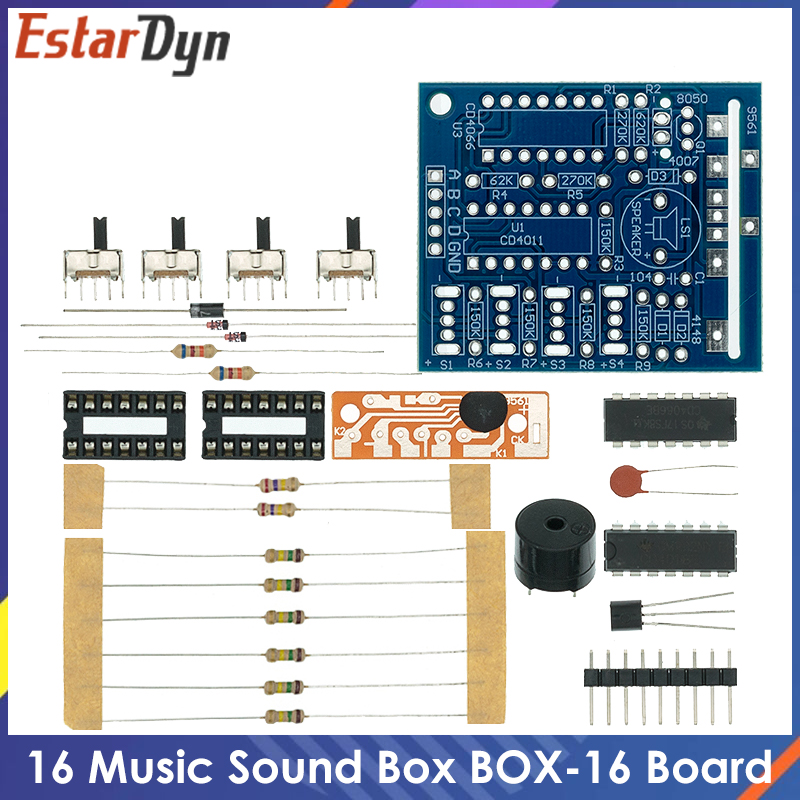 Diy Electronics Kits For Kids - 16 음악 사운드 박스 BOX-16 보드