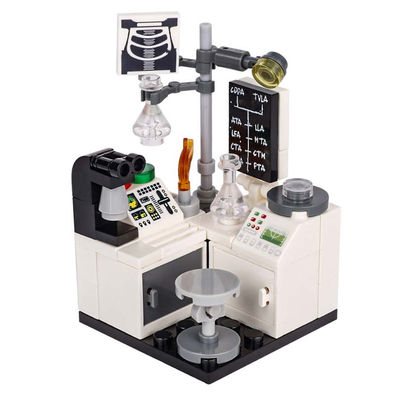 MOC 도시 실험실 실험실 빌딩 블록 키트 후크 비커  - Diy Electronics Workbench 리뷰 및 가격