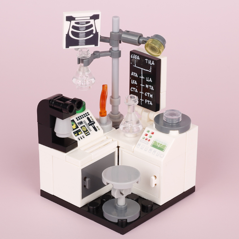 MOC 도시 실험실 실험실 빌딩 블록 키트 후크 비커  - Diy Electronics Workbench 리뷰 및 가격