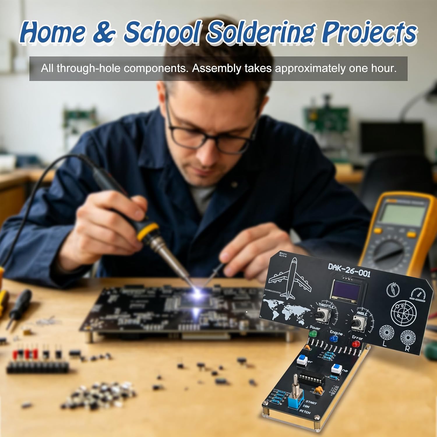 LCD 및 음향 효과를 갖춘 비행 시뮬레이터 DIY 납 - Diy Electronics Kits For Kids 리뷰 및 가격