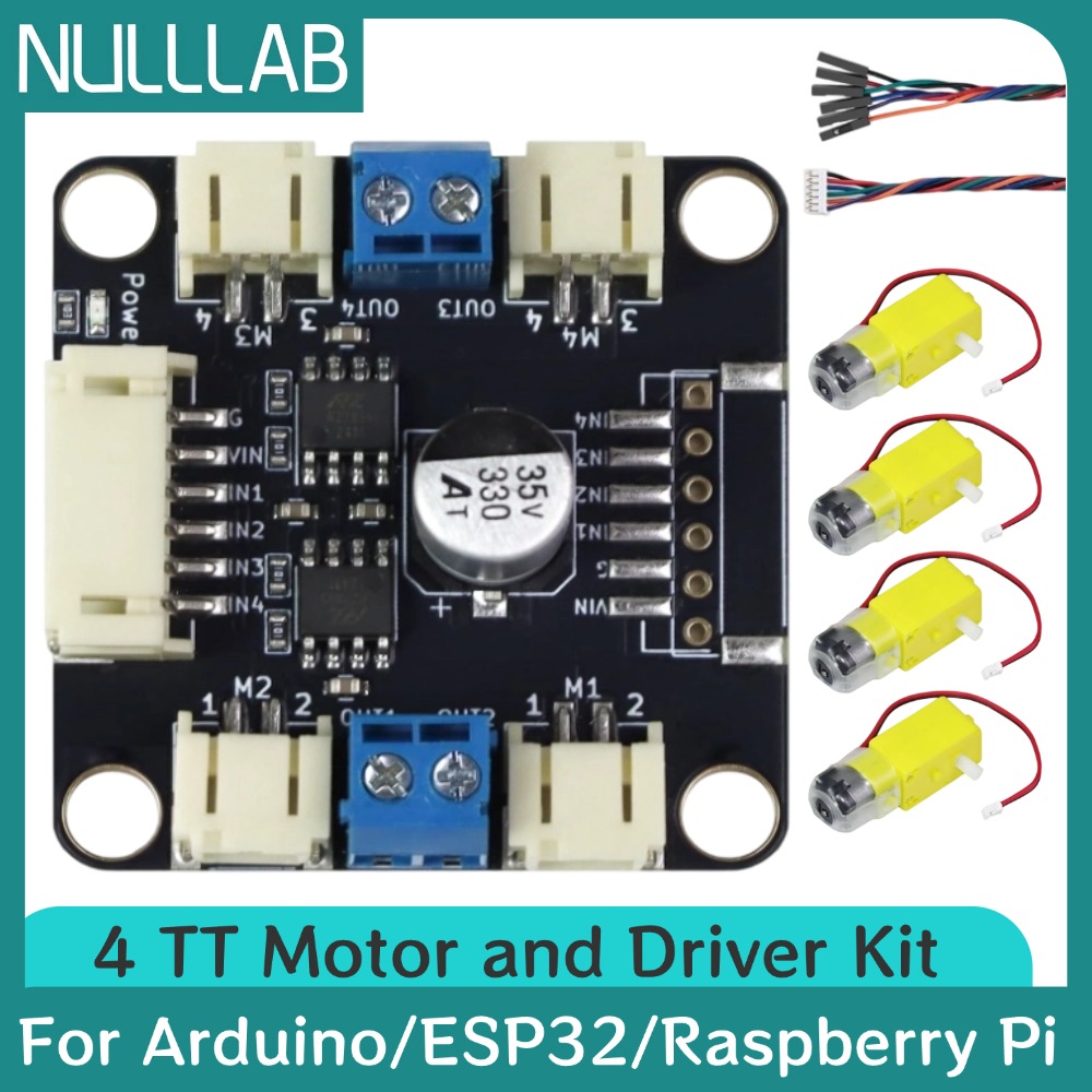 4 TT 모터 및 드라이버 키트 4 DC 모터 L298 - L298N Motor Driver 리뷰 및 가격