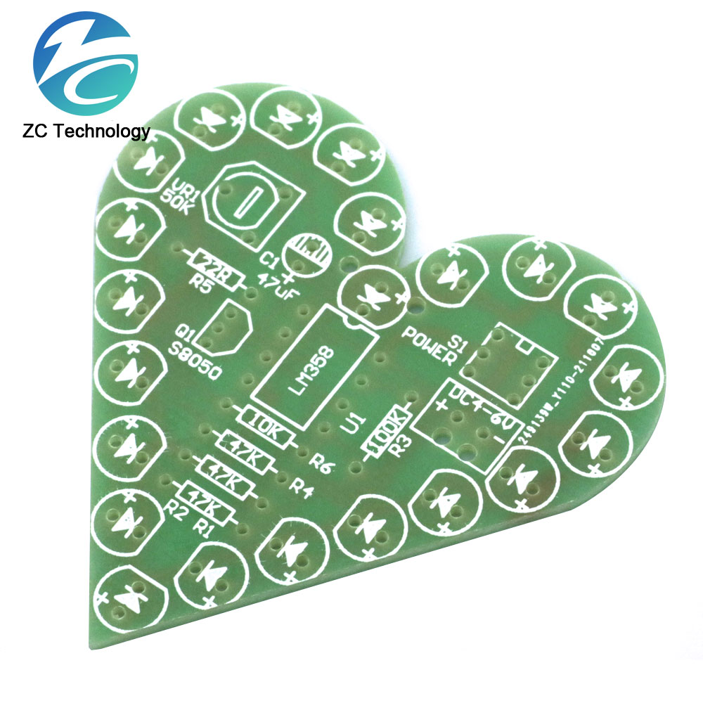 DIY 키트 심장 모양 호흡 램프 키트, DC 4V-6 - Diy Home Electronics Projects 리뷰 및 가격