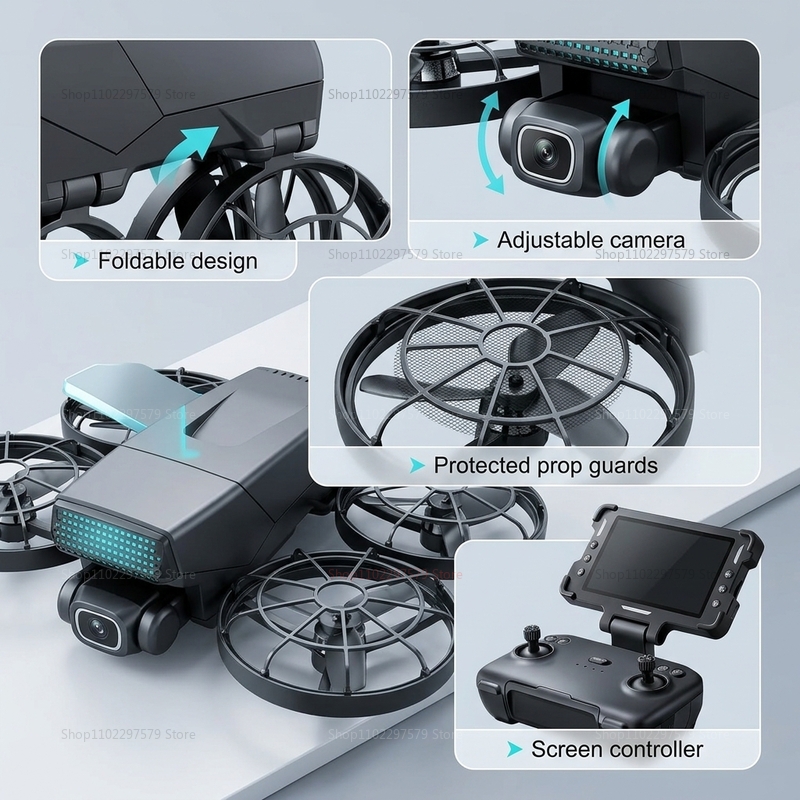 새로운 드론 M8 GPS 8K 프로페셔널 HD 360  - Diy Drone Electronics 리뷰 및 가격