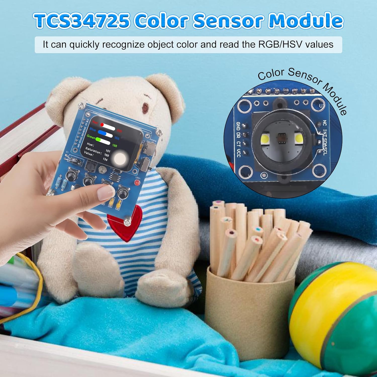 TCS34725 센서가 포함된 DIY 색상 인식 납땜  - Diy Electronics Kits For Kids 리뷰 및 가격