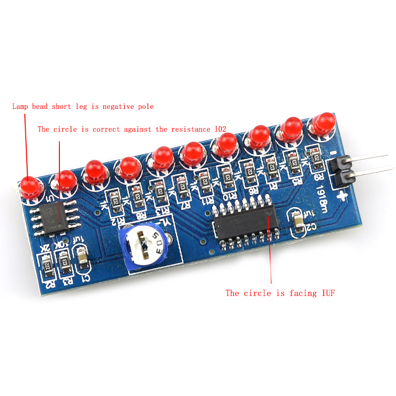 NE555+CD4017 실행 LED 흐름 LED 조명  - Diy Home Electronics Projects 리뷰 및 가격